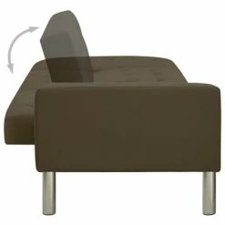 VidaXL Canapé-lit Marron Similicuir -Canapés Soldes 2022 image 5 323620