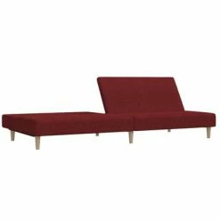 VidaXL Canapé-lit à 2 places Rouge bordeaux Tissu -Canapés Soldes 2022 image 5 337283
