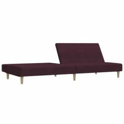 VidaXL Canapé-lit à 2 places Violet Tissu -Canapés Soldes 2022 image 5 337285