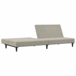 VidaXL Canapé-lit à 2 places Gris clair Velours 10 VidaXL Canapé-lit à 2 places Gris clair Velours -Canapés Soldes 2022 image 5 337299