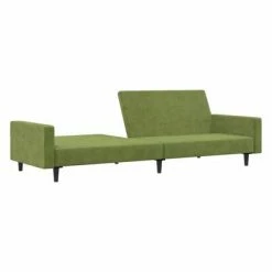VidaXL Canapé-lit à 2 places Vert clair Velours -Canapés Soldes 2022 image 5 337313