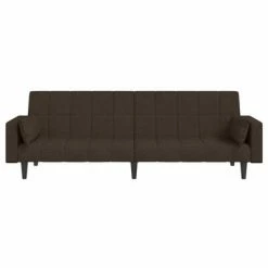 VidaXL Canapé-lit à 2 places avec deux oreillers Marron foncé Tissu 10 VidaXL Canapé-lit à 2 places avec deux oreillers Marron foncé Tissu -Canapés Soldes 2022 image 5 337494