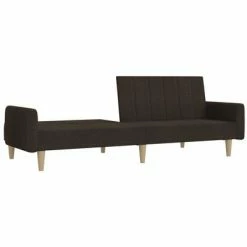 VidaXL Canapé-lit à 2 places Marron foncé Tissu -Canapés Soldes 2022 image 5 337528