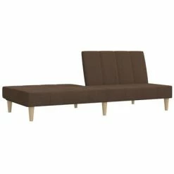 VidaXL Canapé-lit à 2 places Marron Tissu -Canapés Soldes 2022 image 5 337550