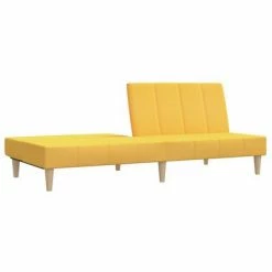 VidaXL Canapé-lit à 2 places Jaune Tissu -Canapés Soldes 2022 image 5 337554