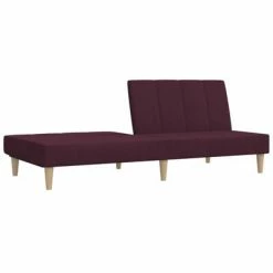 VidaXL Canapé-lit à 2 places Violet Tissu -Canapés Soldes 2022 image 5 337557