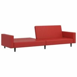 VidaXL Lit de jour à 2 places Rouge bordeaux Similicuir -Canapés Soldes 2022 image 5 337671