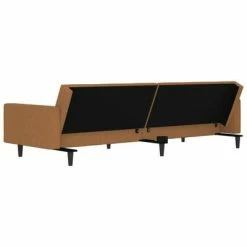 VidaXL Canapé-lit à 2 places Taupe Microfibre -Canapés Soldes 2022 image 5 340678