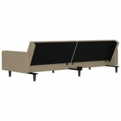 VidaXL Canapé-lit à 2 places Gris clair Microfibre 10 VidaXL Canapé-lit à 2 places Gris clair Microfibre -Canapés Soldes 2022 image 5 340679