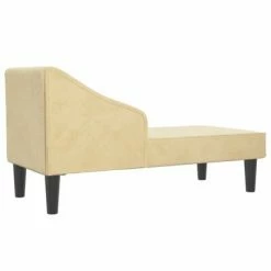 VidaXL Canapé-lit 2 places Crème Velours -Canapés Soldes 2022 image 5 340723