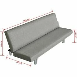 VidaXL Canapé-lit Gris Polyester -Canapés Soldes 2022 image 6 241655