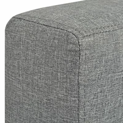 VidaXL Canapé à 3 places Tissu Gris clair 6 VidaXL Canapé à 3 places Tissu Gris clair – Image 6