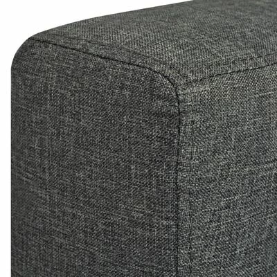 VidaXL Canapé à 3 places Tissu Gris foncé 6 VidaXL Canapé à 3 places Tissu Gris foncé – Image 6