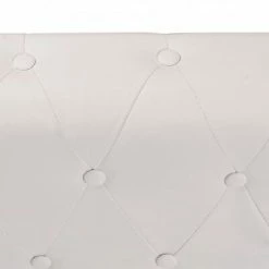 VidaXL Canapé d'angle Chesterfield 5 plc Cuir artificiel Blanc -Canapés Soldes 2022 image 6 243613