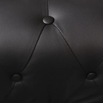 VidaXL Canapé d'angle Chesterfield 5 places Cuir synthétique Noir 6 VidaXL Canapé d'angle Chesterfield 5 places Cuir synthétique Noir – Image 6