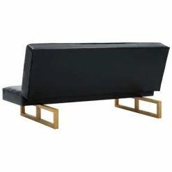 VidaXL Canapé-lit Similicuir Noir -Canapés Soldes 2022 image 6 247026