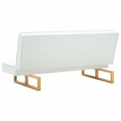 VidaXL Canapé-lit Similicuir Blanc -Canapés Soldes 2022 image 6 247027