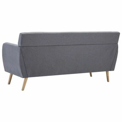 VidaXL Canapé à 3 places Revêtement en tissu 172x70x82 cm Gris clair 6 VidaXL Canapé à 3 places Revêtement en tissu 172x70x82 cm Gris clair – Image 6