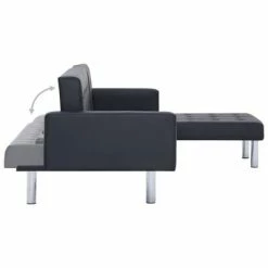 VidaXL Canapé-lit en L Noir Similicuir 11 VidaXL Canapé-lit en L Noir Similicuir -Canapés Soldes 2022 image 6 282229