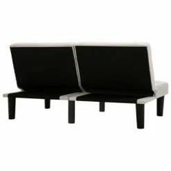 VidaXL Canapé à 2 places Crème Tissu -Canapés Soldes 2022 image 6 284750