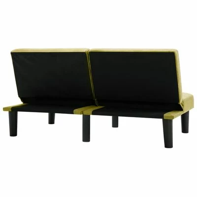 VidaXL Canapé à 2 places Vert Tissu 6 VidaXL Canapé à 2 places Vert Tissu – Image 6