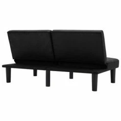 VidaXL Canapé à 2 places Noir Tissu -Canapés Soldes 2022 image 6 284754