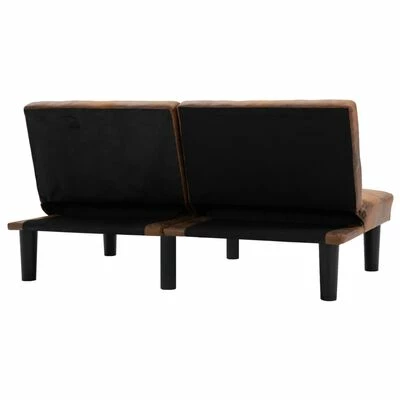 VidaXL Canapé à 2 places Marron Similicuir daim 6 VidaXL Canapé à 2 places Marron Similicuir daim – Image 6