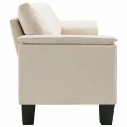 VidaXL Canapé à 3 places Crème Tissu 11 VidaXL Canapé à 3 places Crème Tissu -Canapés Soldes 2022 image 6 287082