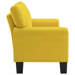 VidaXL Canapé à 2 places Jaune Tissu 11 VidaXL Canapé à 2 places Jaune Tissu -Canapés Soldes 2022 image 6 287157