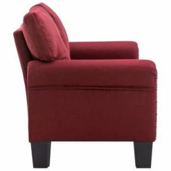 VidaXL Canapé à 2 places Rouge bordeaux Tissu 11 VidaXL Canapé à 2 places Rouge bordeaux Tissu -Canapés Soldes 2022 image 6 287158