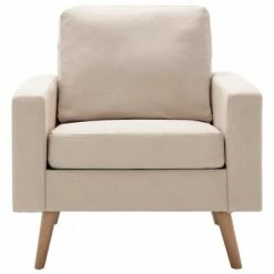 VidaXL Ensemble de canapés 2 pcs Tissu Crème -Canapés Soldes 2022 image 6 3056627