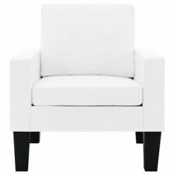 VidaXL Ensemble de canapés 2 pcs Blanc Similicuir -Canapés Soldes 2022 image 6 3056668