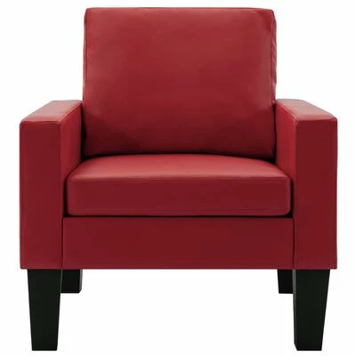 VidaXL Ensemble de canapés 2 pcs Rouge Similicuir 6 VidaXL Ensemble de canapés 2 pcs Rouge Similicuir – Image 6