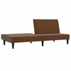 VidaXL Canapé-lit à 2 places avec tabouret Marron Tissu microfibre 11 VidaXL Canapé-lit à 2 places avec tabouret Marron Tissu microfibre -Canapés Soldes 2022 image 6 3121294