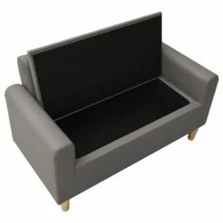 VidaXL Canapé à 2 places pour enfants Gris Similicuir -Canapés Soldes 2022 image 6 325507