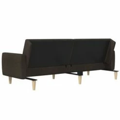 VidaXL Canapé-lit à 2 places Marron foncé Tissu 11 VidaXL Canapé-lit à 2 places Marron foncé Tissu -Canapés Soldes 2022 image 6 337408