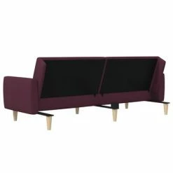VidaXL Canapé-lit à 2 places Violet Tissu -Canapés Soldes 2022 image 6 337414
