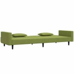 VidaXL Canapé-lit à 2 places avec deux oreillers Vert clair Velours 11 VidaXL Canapé-lit à 2 places avec deux oreillers Vert clair Velours -Canapés Soldes 2022 image 6 337454