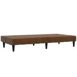 VidaXL Canapé-lit à 2 places Marron Tissu microfibre -Canapés Soldes 2022 image 6 340659