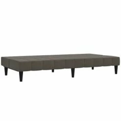 VidaXL Canapé-lit à 2 places Gris foncé Tissu microfibre -Canapés Soldes 2022 image 6 340662