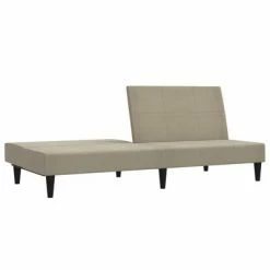 VidaXL Canapé-lit à 2 places Gris clair Tissu microfibre 11 VidaXL Canapé-lit à 2 places Gris clair Tissu microfibre -Canapés Soldes 2022 image 6 340673